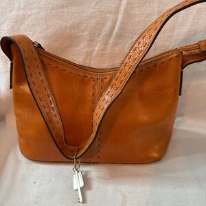 Fossil Tan Leather Shoulder Bag